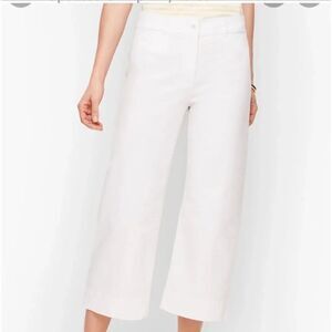 Talbots Wide Leg Crop Chino White Pants Women’s Size 2